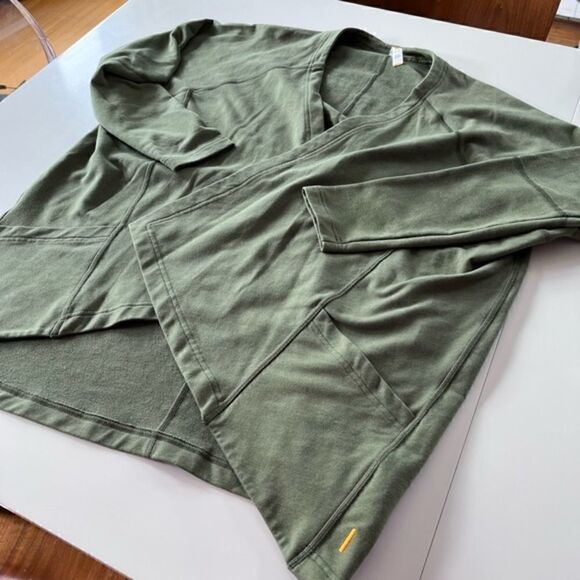 LUCY | army green knit cardigan - Picture 5 of 6